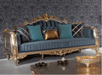 Designer 3-seater sofa in classic n style for the living room
